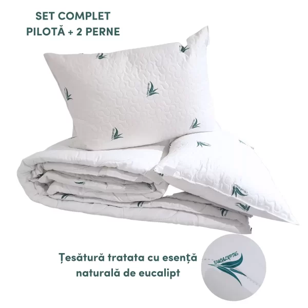 Pilotă cu Eucalipt 200×220 cm Primăvară/Toamnă